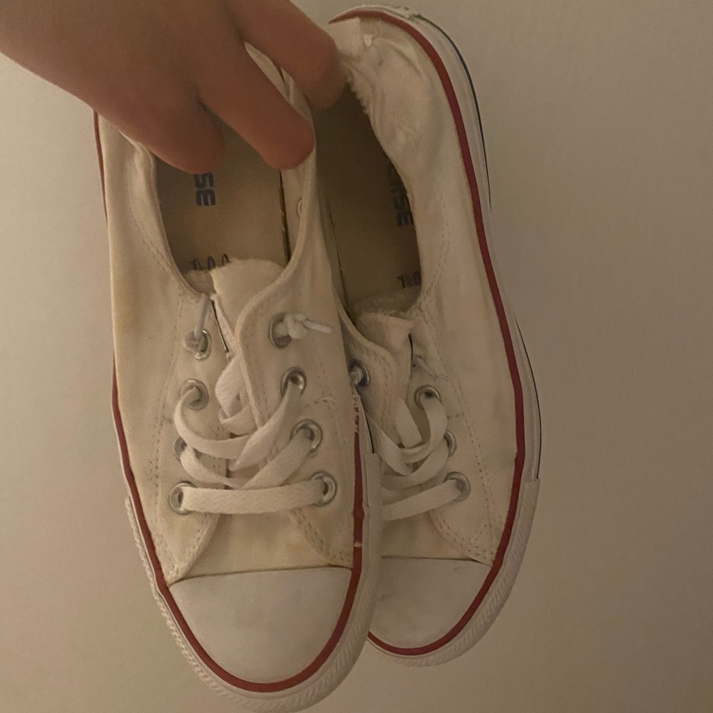 White low top converse